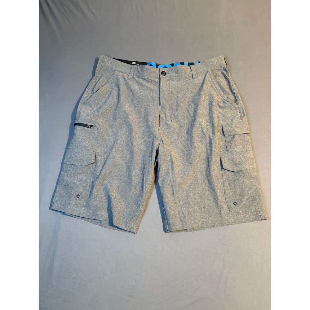 Iron Co Mens Stretch Hybrid Cargo Shorts Heather Grey Size 38 I427902S New - Picture 2 of 9